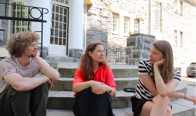 Interview with Aet Ader and Karin Tõugu from b210. Tallinn, 2024 Photo credits: Screenshot from video interview